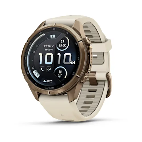 SmartWatch Garmin Fenix 9 Pro inReach 43mm Autumn Gold Titanium with Cream/French Gray Silicone Band 010-04335-20