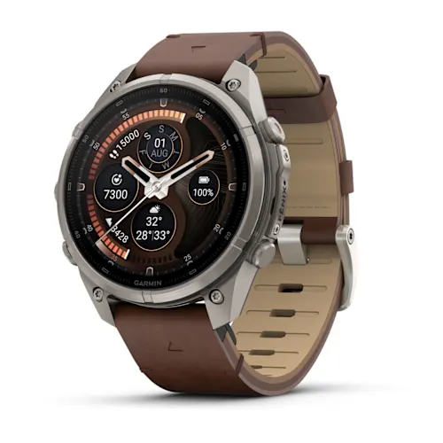 SmartWatch Garmin Fenix 9 Pro inReach 47mm Titanium with Walnut Leather Band 010-04336-40