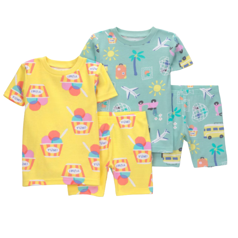 Pijamas Carter’s para Niño – Helados y Aventuras Tropicales 🍦