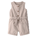 Enterizo de Bebita sin Mangas – Beige 🤎