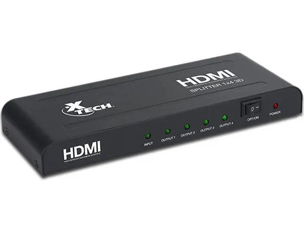 Multiplicador HDMI XTech de 4 Salidas con Alimentación Propia XHA-410