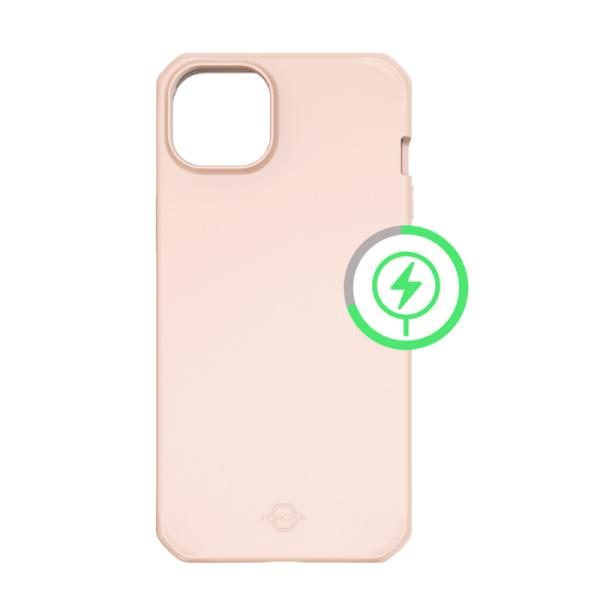 Funda ITSKINS Hybrid R Silk para iPhone 14 Pro Max, compatible MagSafe, Rosado claro
