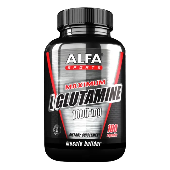 Suplemento Deportivo Alfa Sports Maximum L-Glutamine 1000mg 100 Cápsulas 16SN-A