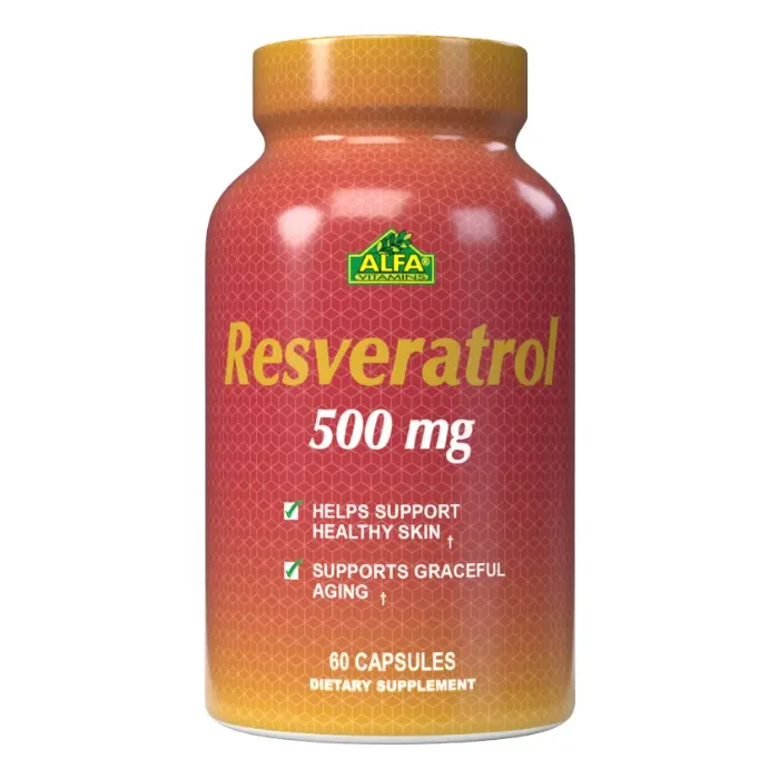 Suplemento Dietético Alfa Vitamins Resveratrol 500mg 60 Cápsulas 270-A