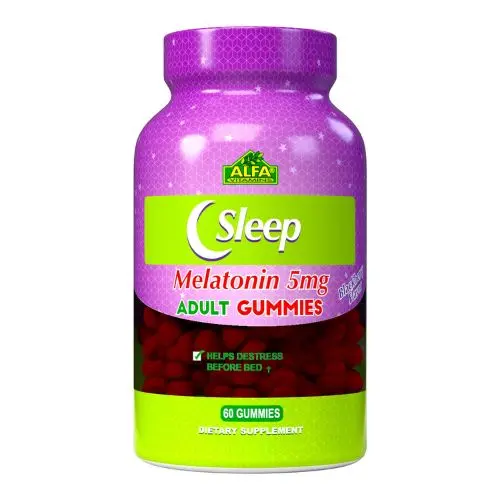 Suplemento Nutricional Masticable Alfa Vitamins Melatonin 5mg Adult Gummies 60 Gomitas 376-A