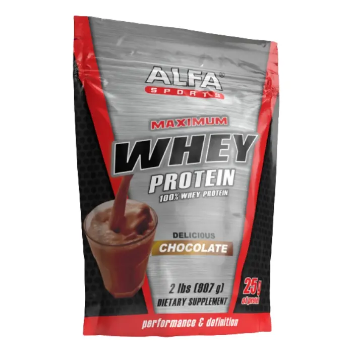 Suplemento Deportivo Alfa Sports Maximum Whey Protein Chocolate 907g 11SN-A