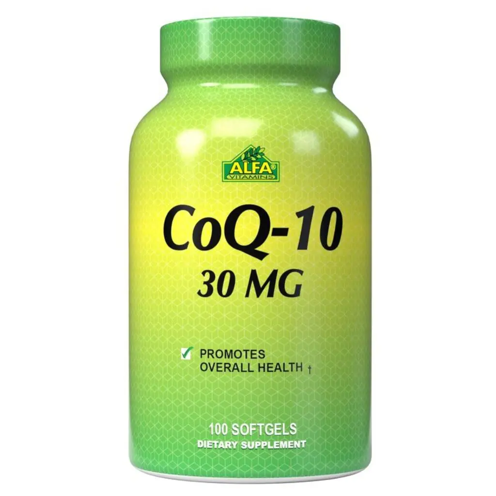 Suplemento Nutricional Alfa Vitamins CoQ-10 30mg 100 Cápsulas Blandas 155-A