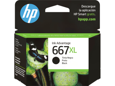 Cartucho de Tinta HP 667XL Negro 3YM81Al