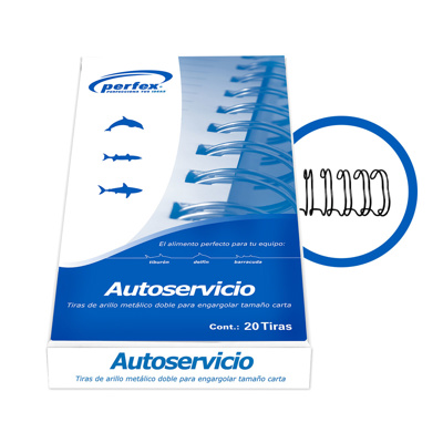 Perfex arillo metalico paso 3:1 tama¤o carta 1/4 #4 caja 135 unds