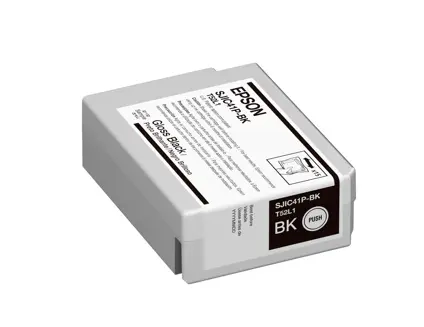 Epson SJIC41P-BK - Negro brillante - original - blíster con alarmas de RF/acústica - cartucho de tinta C13T52L120