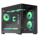 CASE ARGB FORMULA V LINE CRYSTAL U2M FLOE BLACK MINI TOWER VENTILADORES 3 DE 120 MM CON VIDRIO LATERAL Y FRONTAL 4711401663843