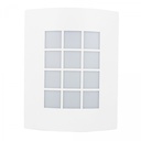 ARBOTANTE VENTANAS CUADRADAS ACERO, BLANCO. E26