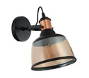Lámpara de Pared Arbotante Cristal, Potencia Máx. 60 W, 1 Base E27, Sobreponer, No incluye foco