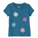 Camiseta con flores estampadas para niña