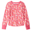 Blusa acanalada de manga larga para niña