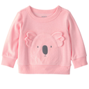 Blusa afelpada con diseño de koala para bebita