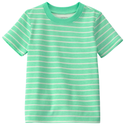 Camiseta de rayas verde para niño