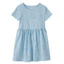 Vestido de manga corta con estampado floral y mariquitas para niña
