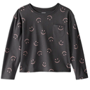 Blusa de manga larga con caritas felices para niña