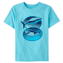 Camiseta celeste con tiburones para niño