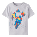 Camiseta gris con motocicletas para niño