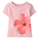 Blusa rosada con flor tropical
