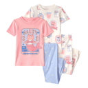 Set de 4 piezas de pijamas de sirenita para niña