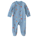 Pijama 1 pieza azul con diseño de deportes para bebito