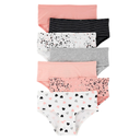 Set de 7 calzones con corazones para niña