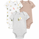 Set 3 mamelucos estampados para bebé