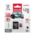 Memoria Micro SD Maxell C/Adaptador 128GB U3 A1 V30 348156